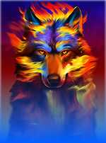 Magnificent Power Wolf Fire Spirit